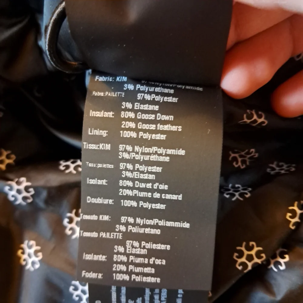 Gorski Coat Women's Medium M Apres Ski Coat Sequins High Low Puffer Winter NEW - Picture 12 of 16